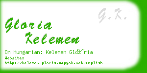 gloria kelemen business card